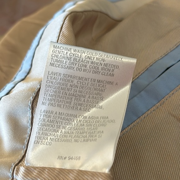 Women’s Liz Claiborne Tan Polyester Hooded Windbreaker Rain Jacket Size Small - Picture 13 of 13